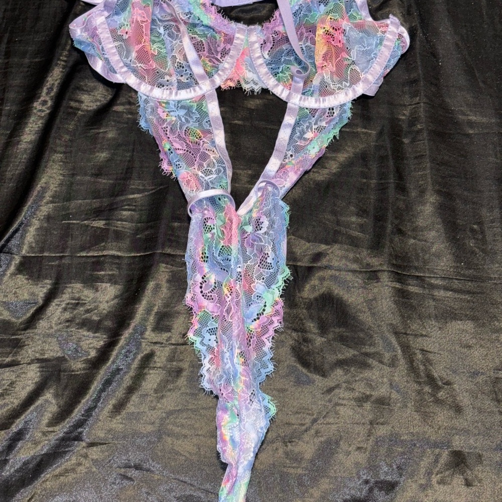 Colorful Lace Lingerie Bodysuit